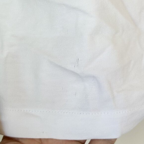 NEW Madewell Sutro Ruched Muscle Casual Luxe Jersey Tank in White - Size: Small - Picture 5 of 12